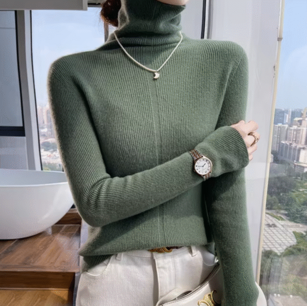 Athena – Pull col roulé en laine et cachemire – Image 8