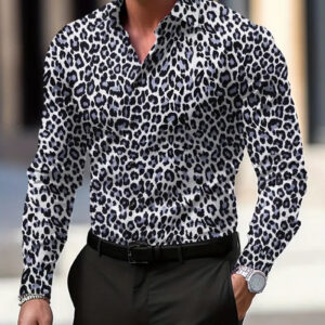 Anthony - Chemise graphique à imprimé léopard pour homme