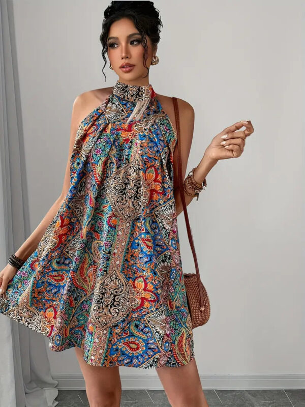Velma - Robe dos nu à motifs géométriques – Image 5