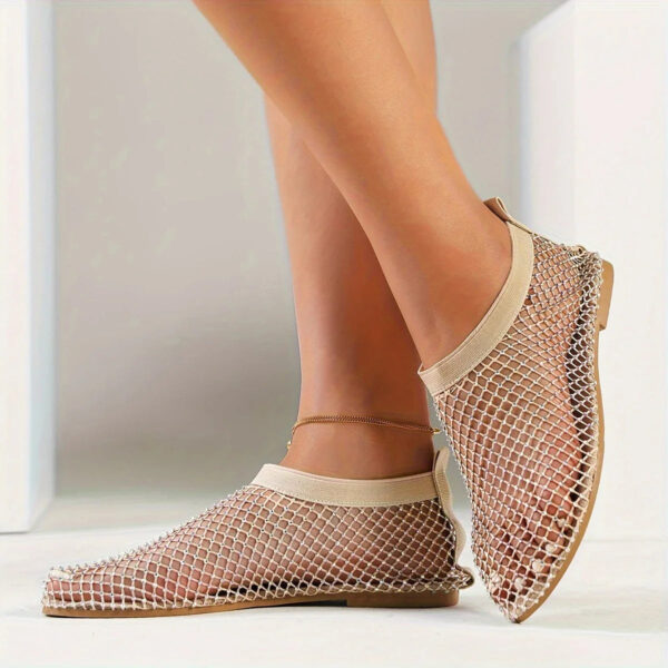Cleo - Chaussures plates avec décoration en strass pour femmes – Image 5
