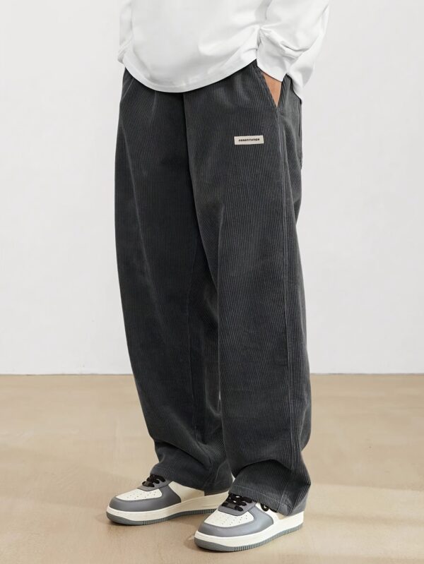 Pantalon en velours côtelé pour homme avec poches - Braun – Image 8