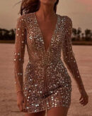 Olivia - Mini-robe à paillettes pour femme