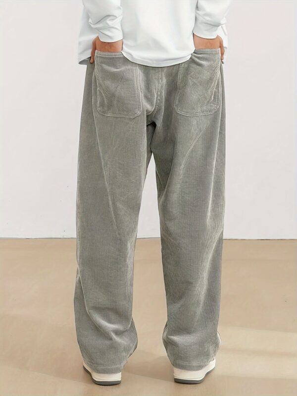 Pantalon en velours côtelé pour homme avec poches - Braun
