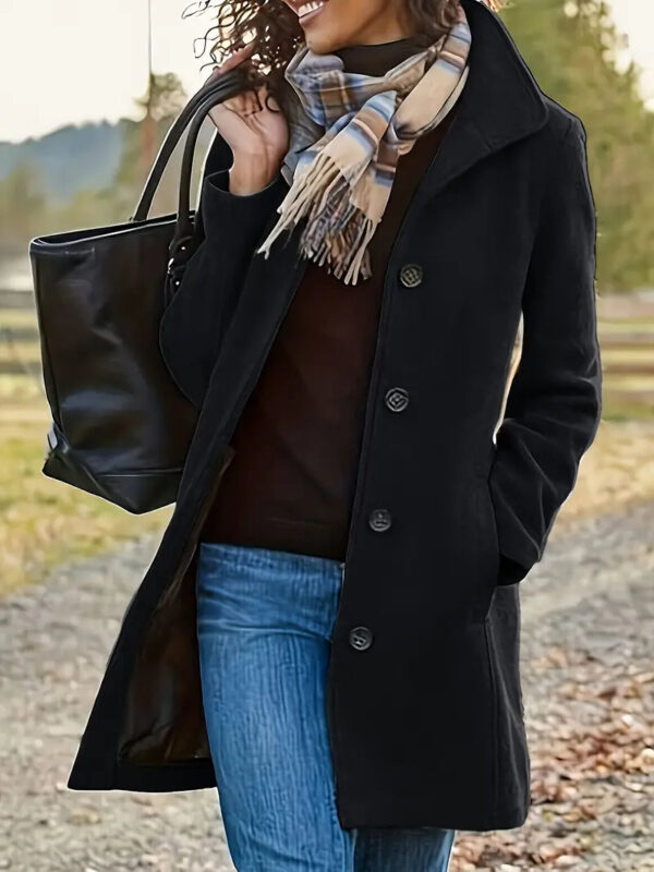Belva - Manteau boutonné élégant et stylé – Image 2