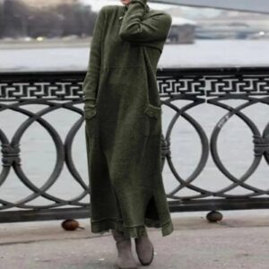 Penelope - Robe d'hiver à col rond et manches longues