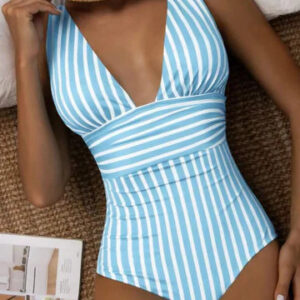 Natalie - Maillot de bain à volants rayé