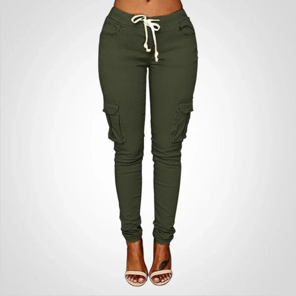 Eileen - Pantalon cargo pour femmes avec cordon de serrage – Image 2