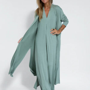 Gertrude - Ensemble robe longue et gilet moulant