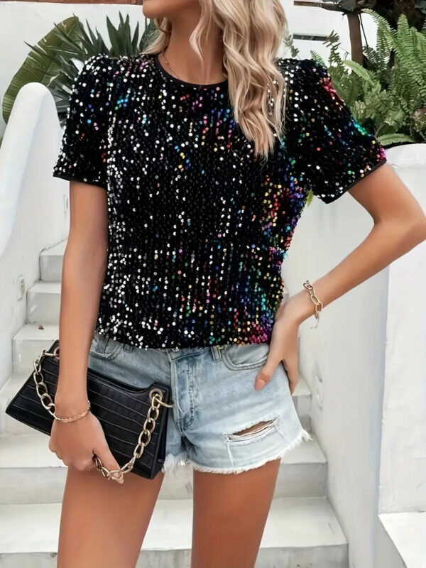Tillie - Encolure ronde ornée de paillettes – Image 3