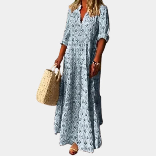 Gracie - Robe longue élégante avec col en V – Image 4