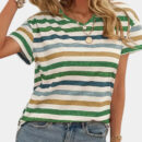 Charlotta - T-shirt décontracté à rayures pour femmes