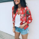Zephy - Blouson aviateur zippé fleuri