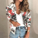 Zephy - Blouson aviateur zippé fleuri