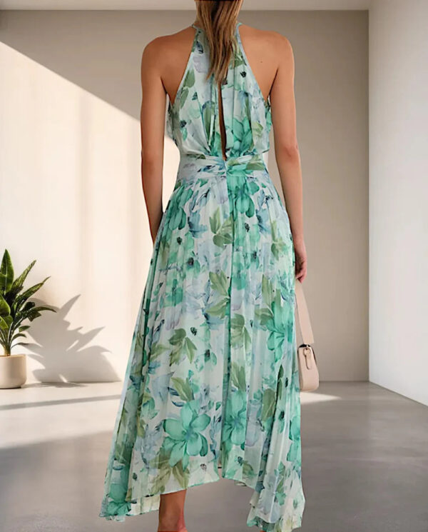 Louisa - Robe dos nu avec motif floral et ceinture – Image 3