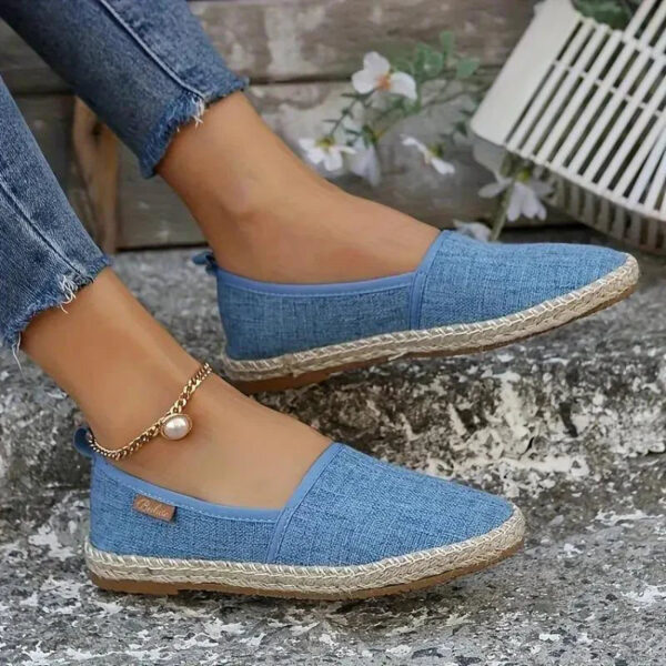 Ursla - Espadrilles plates en toile légère – Image 4