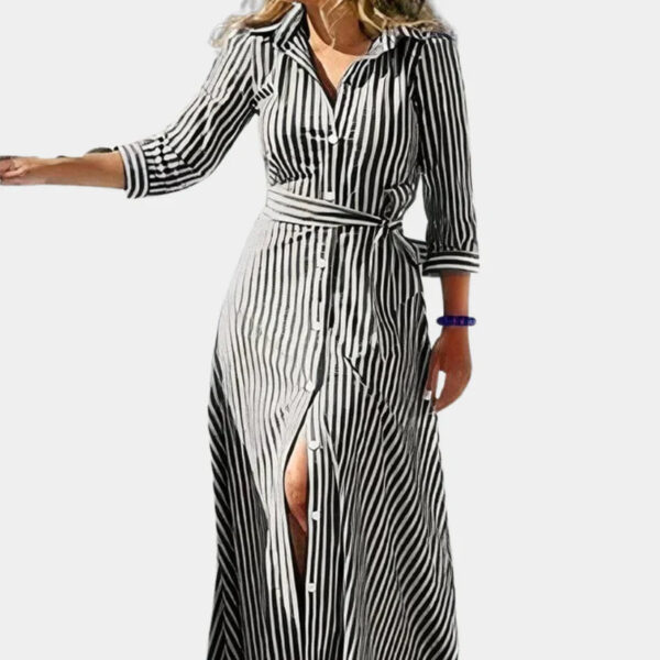 Isabella - Robe longue imprimée élégante avec ceinture – Image 2