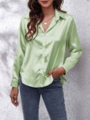 Louise - Chemise en soie à manches longues pour femme