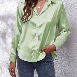 Louise - Chemise en soie à manches longues pour femme