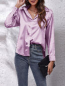 Louise - Chemise en soie à manches longues pour femme