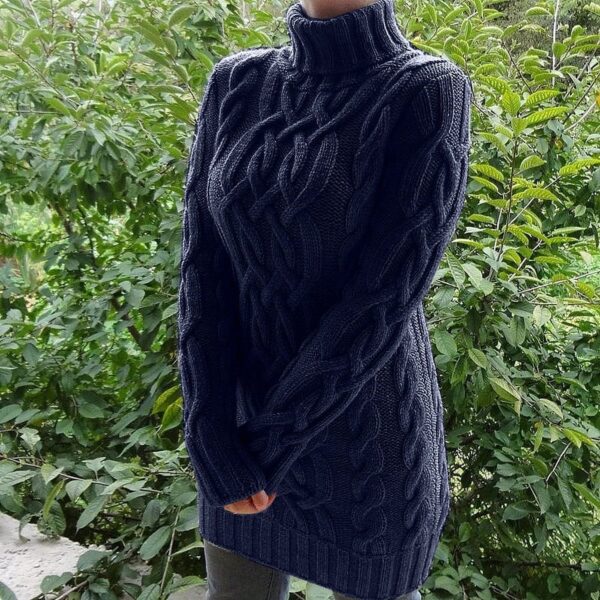 Helena - Robe pull oversize à col roulé – Image 5
