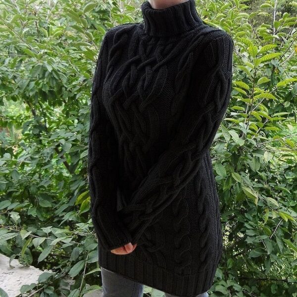Helena - Robe pull oversize à col roulé – Image 6