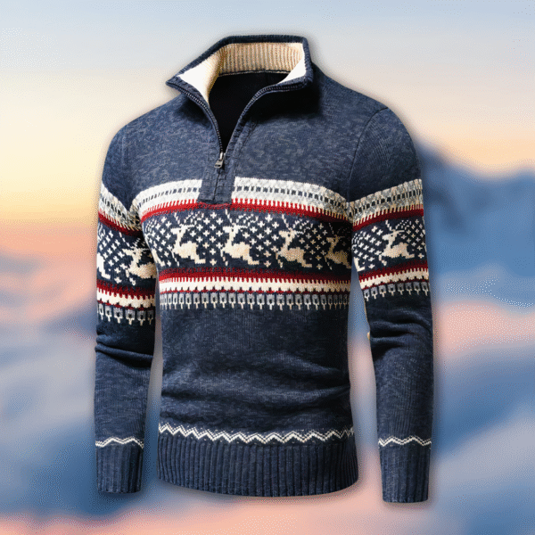 Pull en maille demi-zip- Munro – Image 2