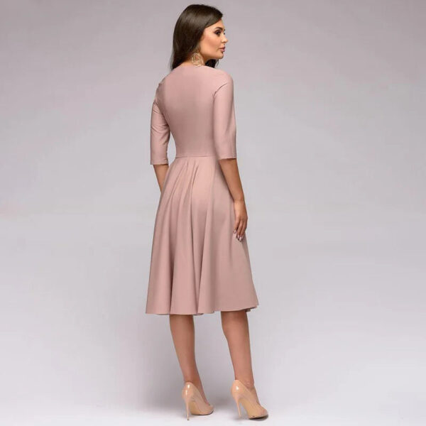 Amanda - Robe trapèze à manches longues pour femmes – Image 4