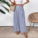 Jiselle - Pantalon décontracté à jambe large et taille à cordon