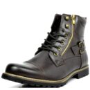 Bottes de moto en cuir véritable - Rhion