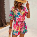 Karissa - Ensemble élégant avec polo fleuri et short