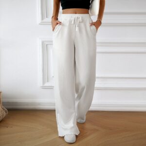 Emerald - Pantalon élégant à jambe large et taille décontractée à cordon