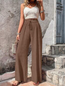 Jantier - Pantalon large avec taille élastique