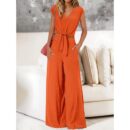 Analise - Ensemble élégant avec top et pantalon taille haute à jambe large