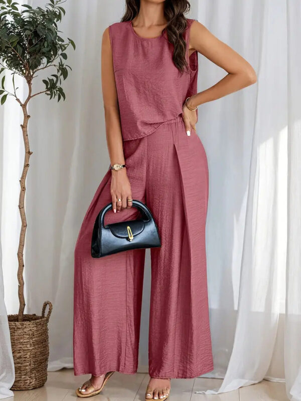 Carmina - Haut sans manches et pantalon à jambe large – Image 4