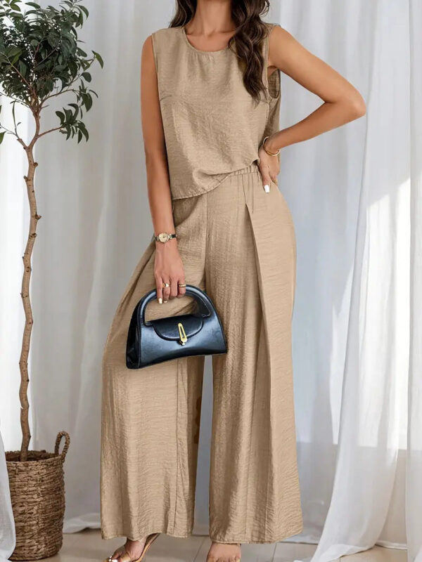 Carmina - Haut sans manches et pantalon à jambe large – Image 2