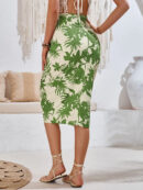 Florencia - Jupe midi tropicale avec ceinture à nouer