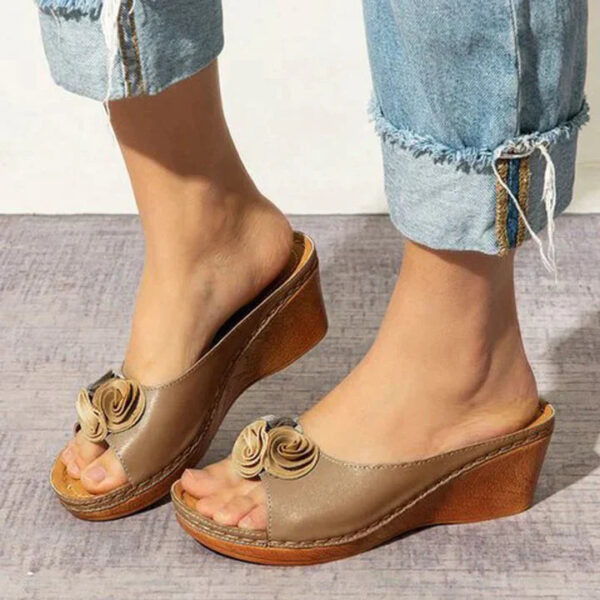 Marielle - Sandales à plateforme à motifs floraux
