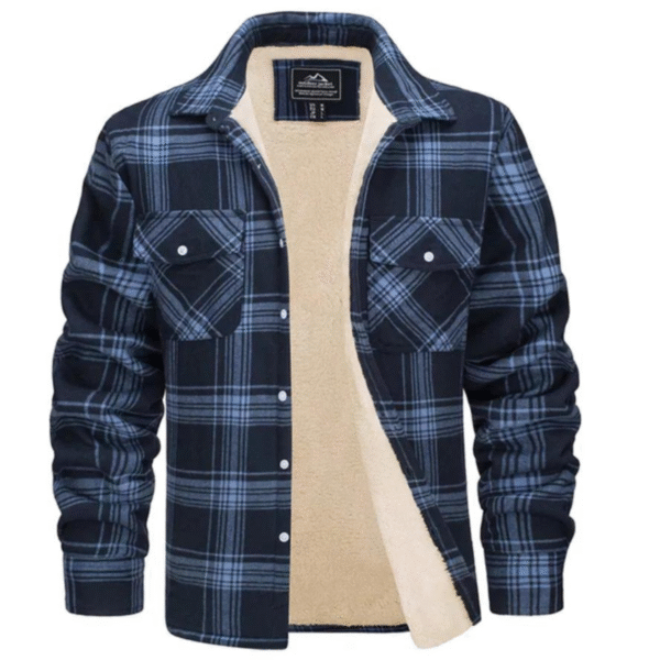 Veste à carreaux doublée polaire - Evans – Image 9