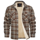 Veste à carreaux doublée polaire - Evans