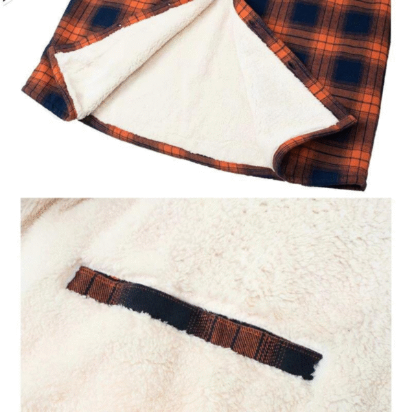 Veste à carreaux doublée polaire - Evans – Image 3