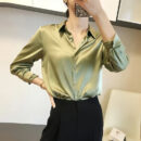 Scarlett - Chemise élégante à manches longues en satin