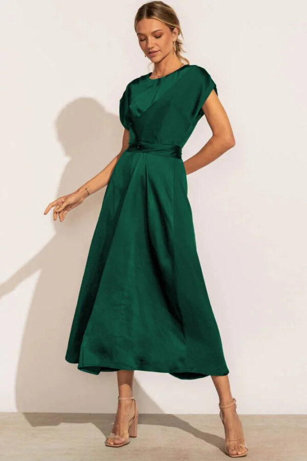 Evangeline - Robe de soirée élégante en satin de soie – Image 2