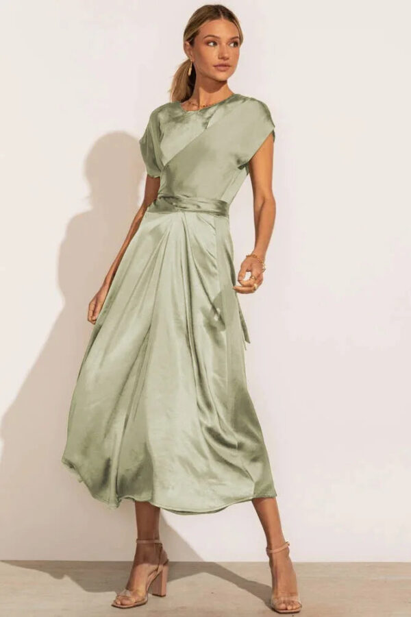 Evangeline - Robe de soirée élégante en satin de soie – Image 5