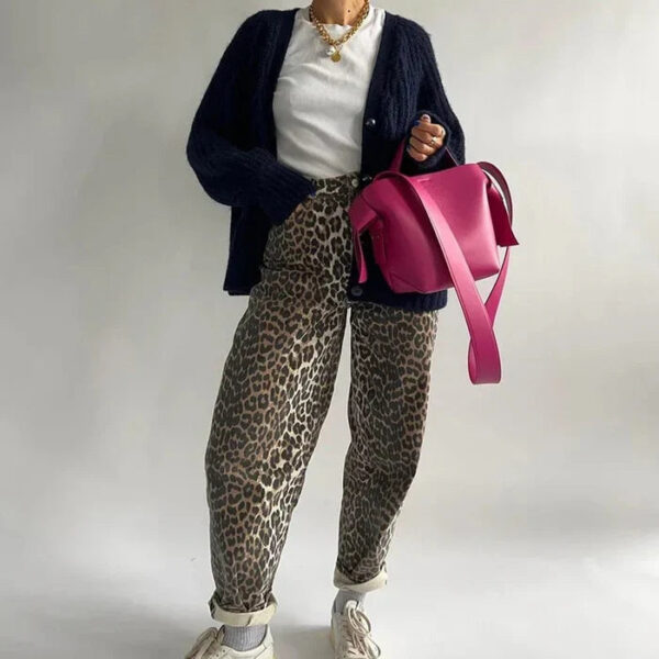 Wren - Jeans imprimés léopard pour femmes