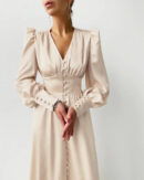 Bridget - Robe élégante à manches bouffantes en forme de lanterne