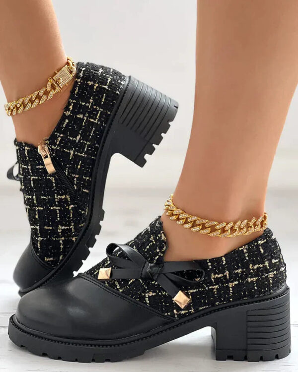 Louvica - Chaussures élégantes pour femmes avec blocs de couleurs et détails nœud – Image 6