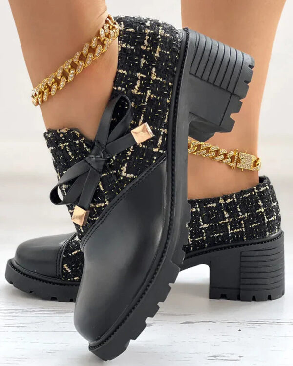 Louvica - Chaussures élégantes pour femmes avec blocs de couleurs et détails nœud – Image 5