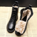 Lovie - Bottes d'hiver en cuir noir