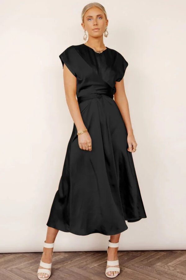 Evangeline - Robe de soirée élégante en satin de soie – Image 3