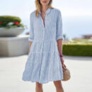Rebecca - Robe chemise décontractée à carreaux pour femme